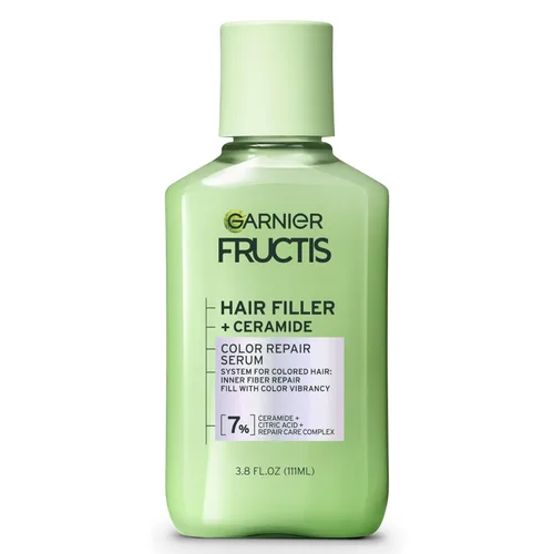 Miniatura 10 de Garnier Fructis Hair Filler Champú reparador de color con ceramida, champú suavizante y sin sulfatos para cabello teñido y decolorado, 10.1 onzas