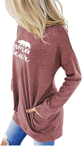 Miniatura 3 de onlypuff - Sudaderas tipo túnica con estampado, sudaderas con bolsillo para mujer