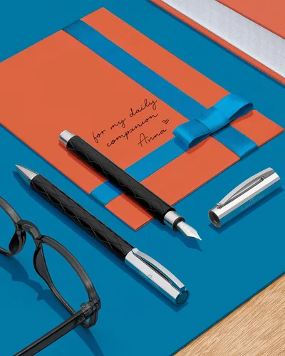 Miniatura 4 de Faber-Castell Ambition - Pluma estilográfica, color negro rombo - mediano