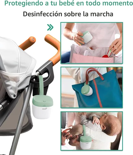 Miniatura 6 de GROWNSY Desinfectante de Chupones Portátil, Desinfectante de Luz UV Para Llevar, Estuche Desinfectante con Carga USB, Mini Desinfectante de Chupones