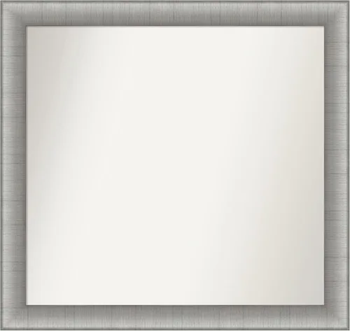 Miniatura 279 de Amanti Art Espejo de baño plateado para sobre fregadero, 28 x 47 pulgadas, espejo rectangular de plata imperial, marco de madera tradicional de gran