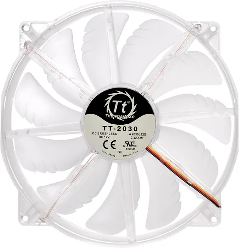 Miniatura 3 de Thermaltake 200 mm Pure 20 Series Azul LED Ventilador de Caja Tranquilo de Alto Flujo de Aire de Alto Rendimiento Fácil de Instalar Transparente