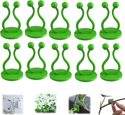 Miniatura 15 de HISKI Clips de pared para escalada de plantas, fijador de plantas verdes con gancho autoadhesivo, clips de pared para plantas trepadoras, clips