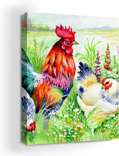 Miniatura 71 de Mavis Print - Lienzo decorativo para pared con diseño de conejo/conejo, 36 x 36 pulgadas, decoración de pared de animales impresos en HD y marco