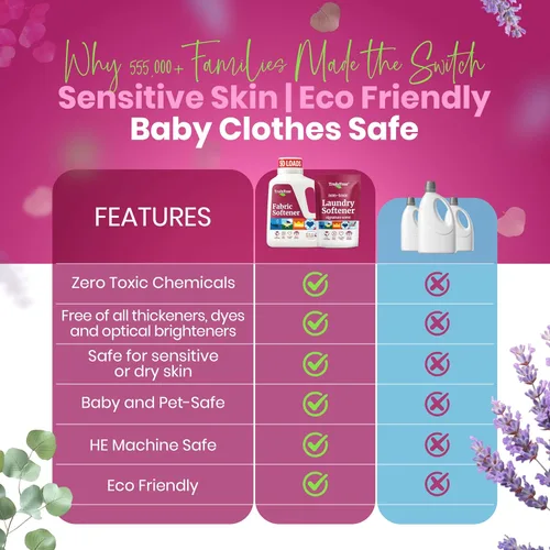 Miniatura 5 de Truly Free Suavizante de telas natural, no tóxico para pieles sensibles de bebés y niños, acondicionador suavizante de ropa a base de plantas