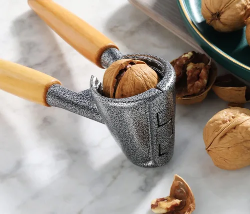 Miniatura 7 de New Star Foodservice 28234 Pecan y cascanueces resistentes con asas de madera Negro