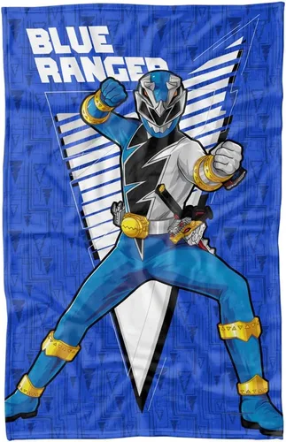 Miniatura 6 de LOGOVISION Power Rangers: Manta Dino Fury, 36 x 58 pulgadas, manta de forro polar con personaje Red Ranger Personaje de Red Ranger