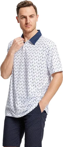 Miniatura 2 de Camisa de golf para hombre que absorbe la humedad, ajuste seco, estampado, manga corta, polo para hombre