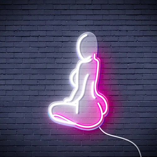 Miniatura 4 de ADVPRO Señora Back Shape Flex Silicone LED Neon Sign - Azul - st16s32-fnu0267-b