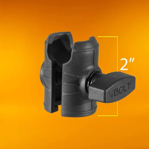 Miniatura 5 de iBOLT Brazo de enchufe único compuesto de 2.5 pulgadas con base de taladro rectangular con patrón de amplificadores para todos los adaptadores