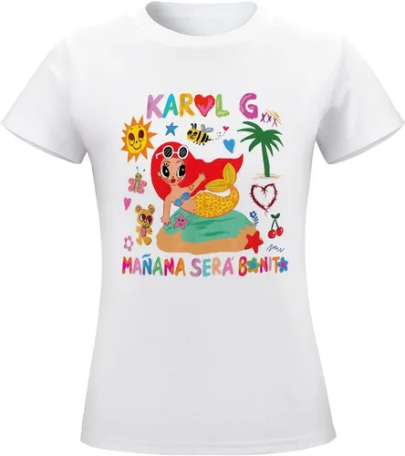 Miniatura 4 de Karols G Shirt Mananas seras Bonitos Camiseta para Mujer