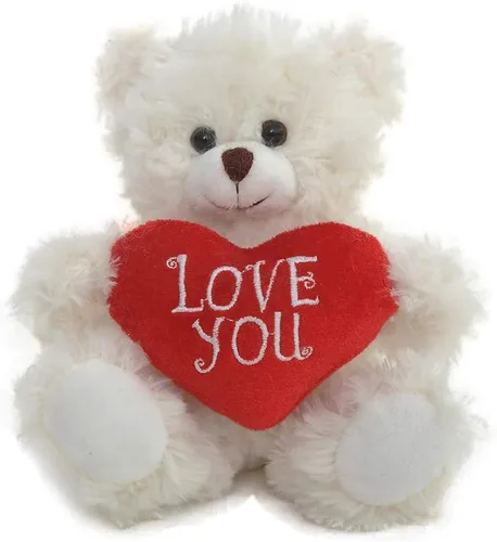 Miniatura 8 de Plushland Oso de Peluche Mocha Corazón - Sé Mío - Oso de Peluche para Niños y Adultos - Almohada de Corazón Bordado - Marrón - 6 pulgadas