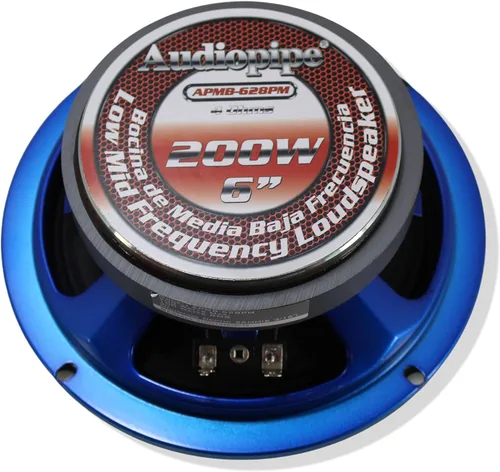 Miniatura 3 de Audiopipe APMB-628PM 6 pulgadas 200 vatios máx. 100 vatios RMS de potencia baja a media frecuencia altavoz de audio para automóvil con 4 ohmios