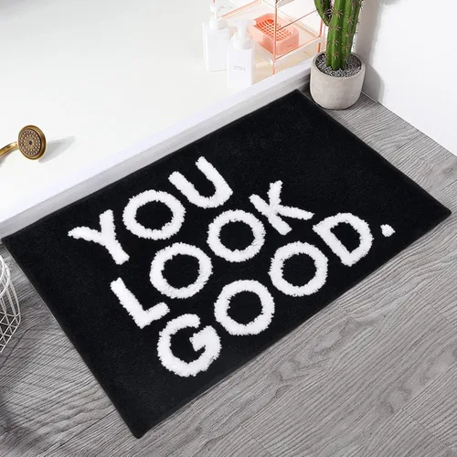 Miniatura 10 de ChezMax Get Naked - Tapete de ducha de microfibra antideslizante, bonita alfombra de ducha absorbente, divertida decoración de baño para bañera