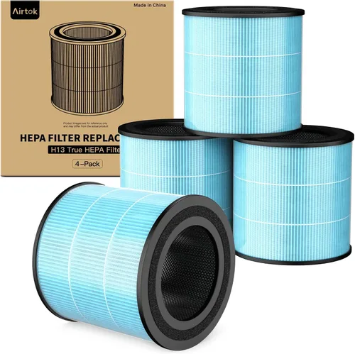 Miniatura 9 de AIRTOK Filtros de repuesto para purificador de aire AP0601, filtro HEPA de alta eficiencia 4 en 1 (paquete de 2)