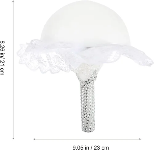 Miniatura 9 de STOBOK Soporte para ramo de boda con mango floral de espuma para ramos de novia, suministros de arreglos florales, 9 x 9 x 8 pulgadas, compacto