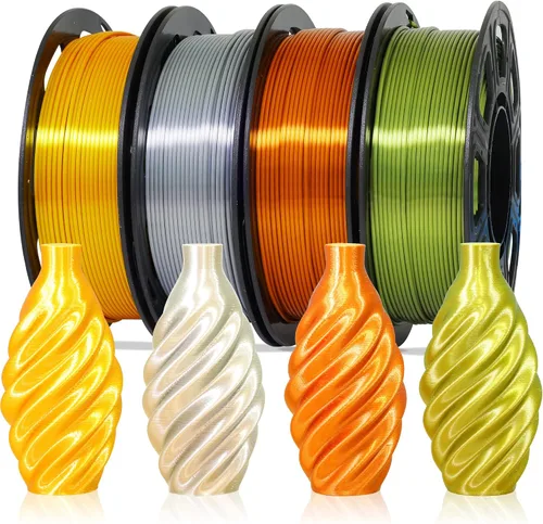 Miniatura 15 de MIKA3D 6 carretes de filamento para impresora 3D bicolor de 1.75mm, paquete de filamento de seda PLA, seda