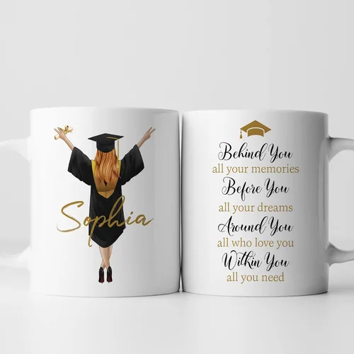 Miniatura 13 de Taza de graduación personalizada, información nutricional para graduados, clase de 2024, regalo de graduación para hombres y hombres, escuela