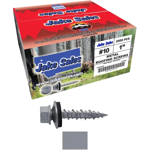 Miniatura 63 de Tornillos para techo de metal: (250) 10 x 1 sin pintura galvanizados con cabeza hexagonal para techo de chapa. Tornillos autoiniciados de metal