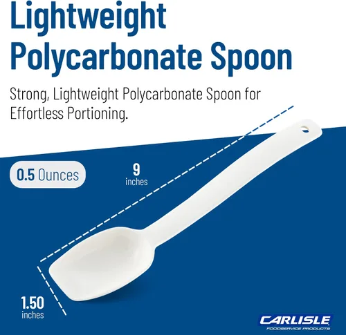Miniatura 5 de Carlisle Cucharas para servir ensalada/bufé, macizas y perforadas, .25 onzas - .8 onzas., Blanco, 1