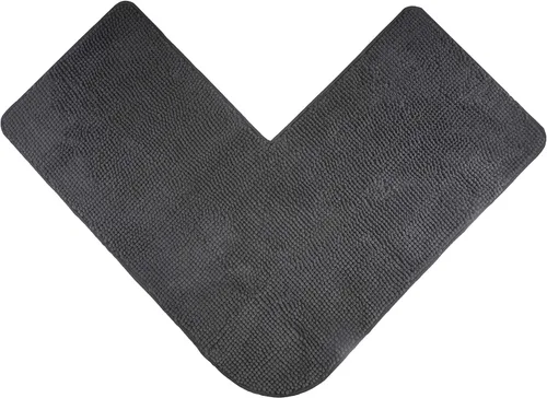 Miniatura 7 de fluffy Alfombra de baño para duchas redondas, hecha de chenilla, con parte inferior antideslizante