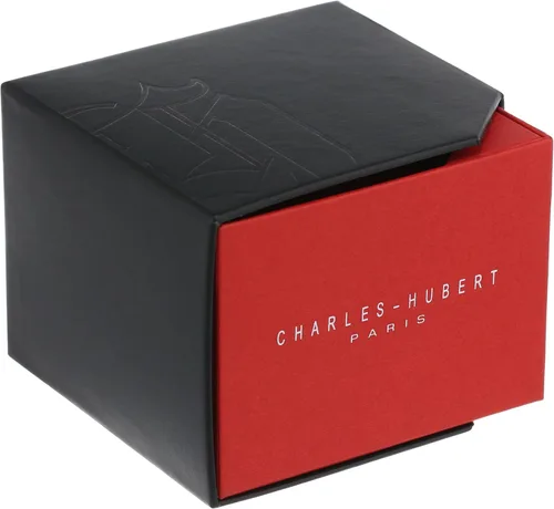 Miniatura 3 de Charles-Hubert, Paris 6824-G Classic Collection Reloj de pulsera con esfera negra chapada en oro para mujer