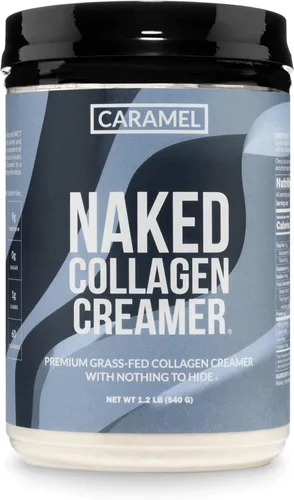 Naked Crema de Café con Colágeno - Crema de Colágeno de Caramelo para Café - Sin Lácteos, Sin Gluten, Sin OMG - Apoya el Cabello, la Piel y las Uñas