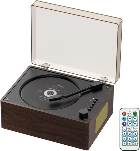 Reproductor de CD portátil para el hogar con Bluetooth 5.3, altavoces duales de alta fidelidad, AUX de 3.5mm, reproducción USB Reproductor de CD