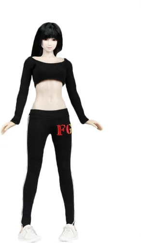 Traje deportivo para mujer de 1/6 para fístago grande de pecho mediano, juguete caliente para mujer, cuerpo de tres colores