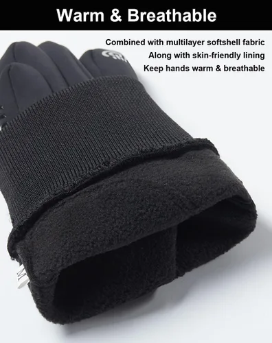 Miniatura 6 de Guantes de invierno para hombres y mujeres, guantes de pantalla táctil, guantes de correr, guantes de ciclismo, guantes cálidos