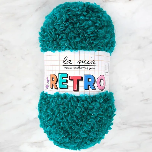 Miniatura 4 de 1 Skein La Mia - Ovillo de lana rizado retro esponjoso para tejer y hacer ganchillo, 80% acrílico, 3.53 oz (3.5 onzas) / 328.1 ft (109 yardas)