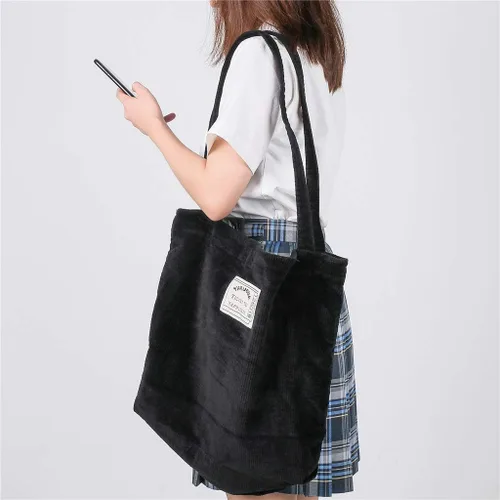 Miniatura 2 de Bolsos de hombro para mujer, bolsos de mano casuales de pana