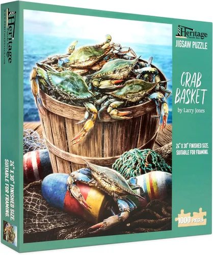 Miniatura 9 de William Bock - Rompecabezas de 550 piezas para adultos - Blue Crab Bay - Rompecabezas de playa para mujeres y hombres - Rompecabezas geniales - Arte