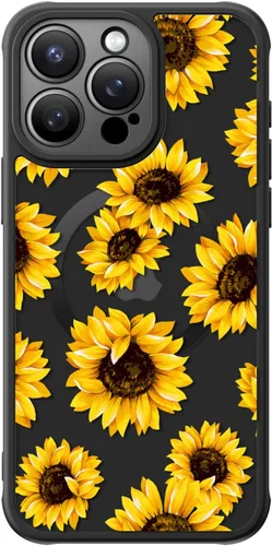 Miniatura 39 de FUNMIKO Funda para iPhone 16 Plus, carga inalámbrica y protección de grado militar, diseño floral moderno para mujeres y niñas, funda antideslizante