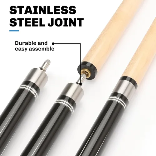 Miniatura 6 de Kmise Pool Stick Set of - 58" Pool Cue Stick, Canadian Maple Professional Billiards Pool Cue, Pool Sticks for Adults, 18~21oz Multiple Colors 20oz