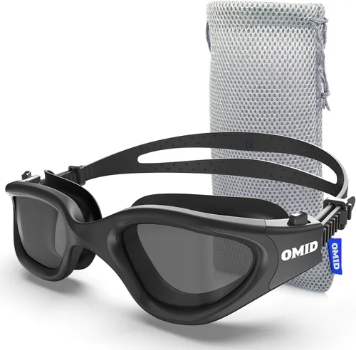 Miniatura 17 de OMID - Gafas de natación polarizadas P2, gafas antivaho para natación para hombres y mujeres adultas Marco A7-allblack Lente Plata