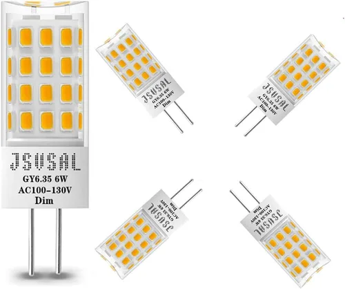 Miniatura 11 de Bombilla LED GY6.35 regulable, T4 JC tipo GY6.35/G6.35 base bi-pin, AC/DC 12V blanco cálido 2700K, 6W equivalente a 50-65W G6.35/GY6.35