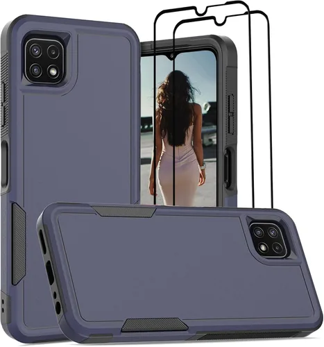 Miniatura 157 de Jeylly Compatible con Samsung Galaxy A22 5G Funda, Funda Samsung A22 5G con 2pcs protectores de pantalla de vidrio templado