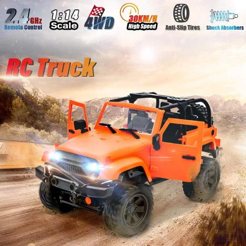 Miniatura 2 de GoolRC F2 1/14 escala 2.4GHz auto a control remoto, 4WD 18.6mph velocidad alta de carreras, todo terrenos fuera de carretera RC vehículo monstruo