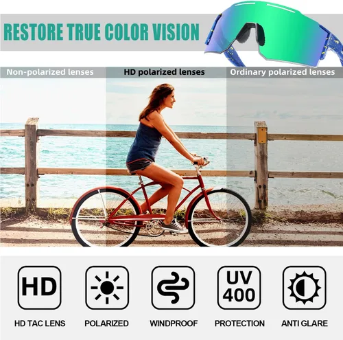 Miniatura 3 de Gafas de sol deportivas polarizadas para hombres y mujeres, gafas de sol para correr, jóvenes, ciclismo, béisbol, protección UV400 C4