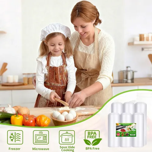 Miniatura 6 de Bolsas selladoras al vacío de 200 pintas de 6 x 10 pulgadas para alimentos, sin BPA, de grado comercial resistente, segura para vacío Sous Vide