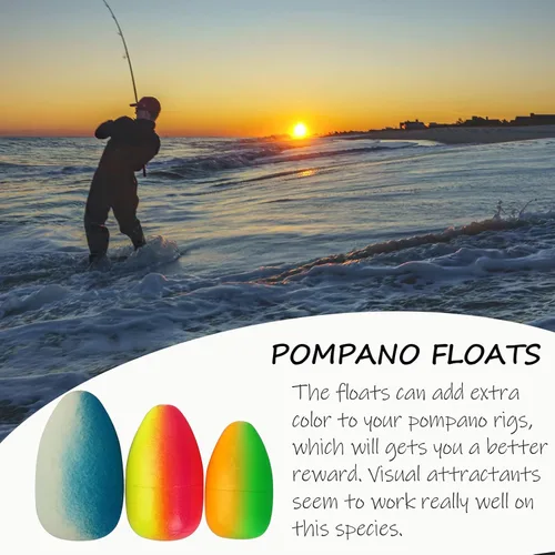 Miniatura 3 de Dovesun 220/104/80/60/54/52/42 piezas Pompano Rig Floats para Surf Pesca Bobbers de espuma para pesca con mosca Bobbers Floats Kit