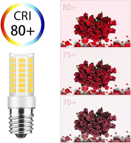 Miniatura 5 de TAIYALOO Bombilla LED E17 regulable, bombilla de horno de microondas de 5 W, blanco natural 4000 K, repuesto de bombilla halógena de 40 W