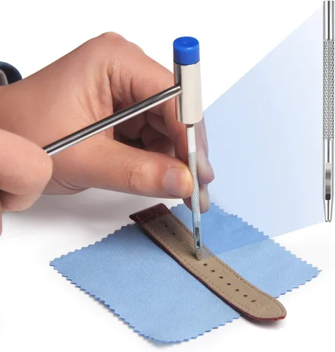 Miniatura 5 de JOREST Kit de herramientas para correa de reloj, kit de reparación para ajuste de correa de reloj, reemplazo y cambio de tamaño, con herramienta