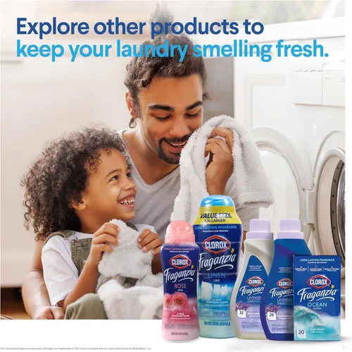 Miniatura 7 de Clorox Fraganzia - Cristales Potenciadores de Aroma para Lavandería con Aroma a Lavanda y Eucalipto - Perlas Ambientadoras Perfumadas para el Lavado