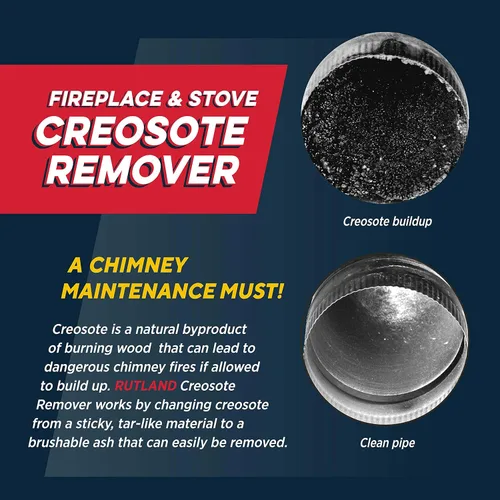 Miniatura 3 de Rutland Removedor de Creosota, Chimenea, Estufa de Leña y Limpiador de Chimenea, Envase de 2 lb