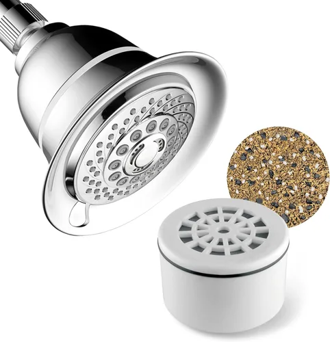Miniatura 4 de AquaCare by HotelSpa 1139 - Cartucho desechable enriquecido KDF para filtro de ducha universal compacto o cabezales de ducha filtrados/duchas de mano