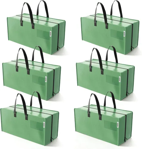 Miniatura 17 de WORKPRO 1 paquete de bolsas de mudanza extra grandes con cremalleras y asas de transporte, correas de mochila, bolsa de almacenamiento resistente