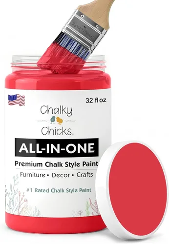 Miniatura 199 de Chalky Chicks - Pintura mate a la tiza, no requiere lijado, 4 onzas líquidas, color gris oscuro (Gun Metal Gray), para muebles, pintura sin Gris