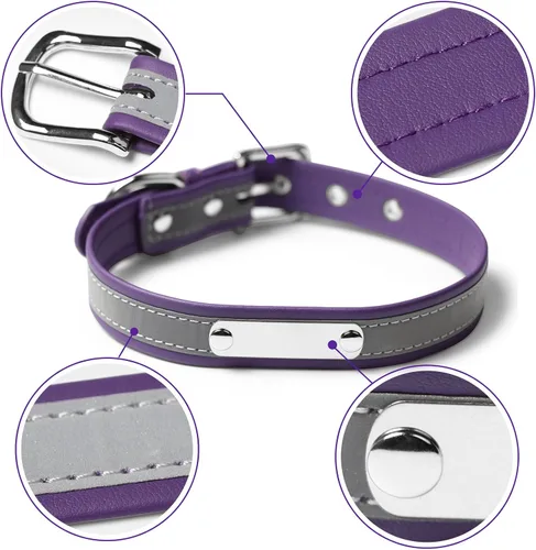 Miniatura 3 de Collares de gato reflectantes personalizados con etiqueta de nombre y placa, collar de gato personalizado grabado con nombre y teléfono, collar